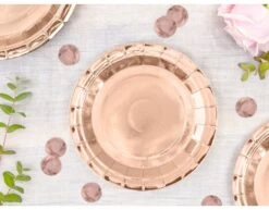 Rose Gouden Bordjes Karton 18cm 6st -Feestspullen Winkel rose gouden bordjes karton 18cm 6st 2
