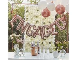 Rose Gouden Bruiloft Letterslinger Engaged -Feestspullen Winkel rose gouden bruiloft letterslinger engaged 2
