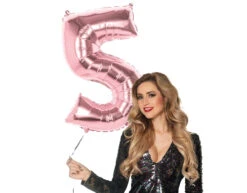 Rose Gouden Cijfer Ballon 5 Jaar 86cm