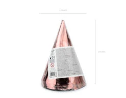 Rose Gouden Feesthoedjes 16cm 6st -Feestspullen Winkel rose gouden feesthoedjes 16cm 6st 3
