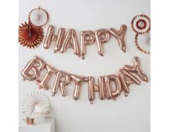 Rose Gouden Happy Birthday Ballonnen Set 41cm -Feestspullen Winkel rose gouden happy birthday ballonnen set 41cm 2
