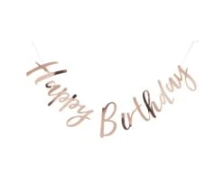 Rose Gouden Happy Birthday Slinger 1,8m