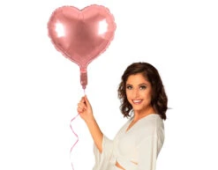 Rose Gouden Helium Ballon Hart Leeg 45cm