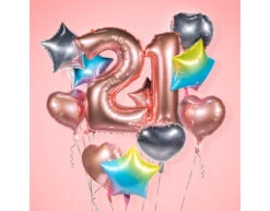 Rose Gouden Helium Ballon Hart Leeg 45cm -Feestspullen Winkel rose gouden helium ballon hart leeg 45cm 5