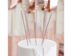 Rose Gouden Kaarsen 18cm 12st -Feestspullen Winkel rose gouden kaarsen 18cm 12st 2