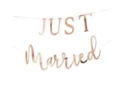 Rose Gouden Letterslinger Just Married 1,5m