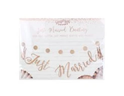 Rose Gouden Slinger Just Married 1,5m -Feestspullen Winkel rose gouden slinger just married 15m 2