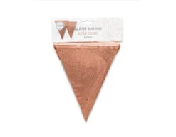 Rose Gouden Vlaggenlijn Glitter 6m -Feestspullen Winkel rose gouden vlaggenlijn glitter 6m 3