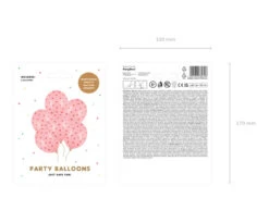 Roze Ballonnen Rode Hartjes 30cm 6st -Feestspullen Winkel roze ballonnen rode hartjes 30cm 6st 3