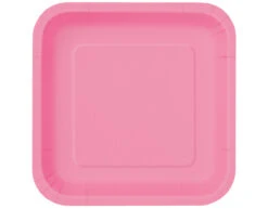 Roze Borden Vierkant 17,5cm 16st