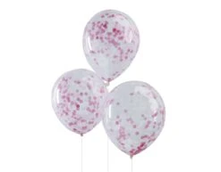 Roze Confetti Ballonnen 30cm 5st