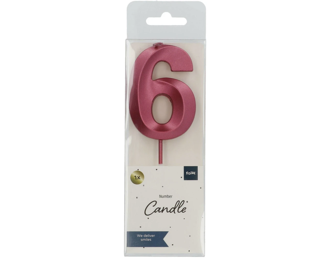 Roze Kaars 6 Jaar 5cm 2 Roze Kaars 6 Jaar 5cm - Afbeelding 2