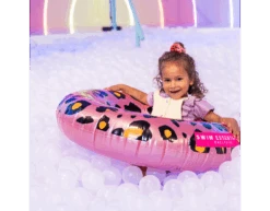 Roze Panterprint Zwemband 90cm -Feestspullen Winkel roze panterprint zwemband 90cm 1