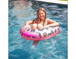 Roze Panterprint Zwemband 90cm -Feestspullen Winkel roze panterprint zwemband 90cm 2