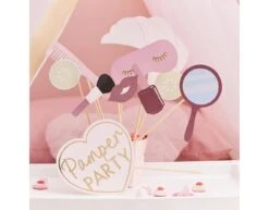 Roze Photobooth Props Party 10st -Feestspullen Winkel roze photobooth props party 10st 2