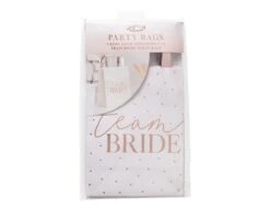 Roze Uitdeeltasjes Team Bride 27cm 5st -Feestspullen Winkel roze uitdeeltasjes team bride 27cm 5st 2