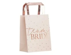 Roze Uitdeeltasjes Team Bride 27cm 5st