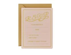 Roze Uitnodigingen R.S.V.P 12,9cm 10st