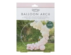 Roze Wit Creme Ballonnenboog DIY Set -Feestspullen Winkel roze wit creme ballonnenboog diy set 2
