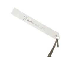 Sash Team Bride, Silver Foil With Cut Outs