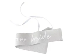 Sash The Bride, Silver Foil With Cut Outs