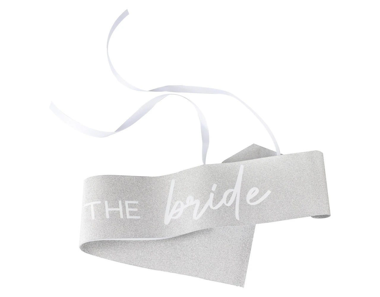 Sash The Bride, Silver Foil With Cut Outs 1 Sash The Bride, Silver Foil With Cut Outs
