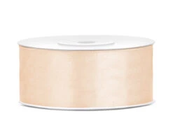 Satijn Lint Vanille Creme 25mm 25m