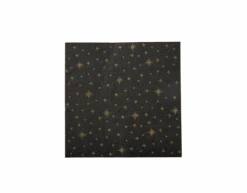 Servetten Gouden Sterren Zwart 17cm 16st