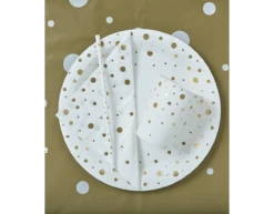 Servetten Gouden Stippen Wit 17cm 16st -Feestspullen Winkel servetten gouden stippen wit 17cm 16st 2