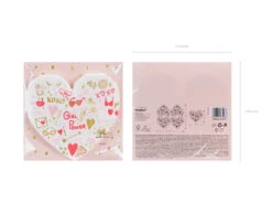 Servetten Hartjes 16cm 20st -Feestspullen Winkel servetten hartjes 16cm 20st 2