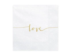 Servetten Love Goud 33cm 20st