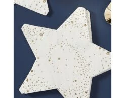 Servetten Strerren Goud/Wit 16,5cm 16st -Feestspullen Winkel servetten strerren goud wit 165cm 16st 2