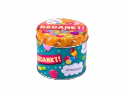 Snoepblik Bedankt 9cm
