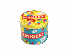 Snoepblik Pensioen 9cm