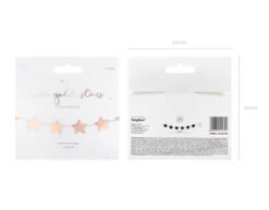 Sterren Slinger Rose Goud 3,6m -Feestspullen Winkel sterren slinger rose goud 36m 4