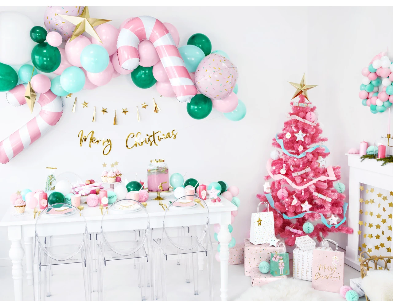 Sterren Tassel Slinger Goud 1,3m 6 Sterren Tassel Slinger Goud 1,3m - Afbeelding 6