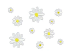 Strijk Embleem Bloemen 10st
