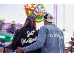 Strijk Embleem Just Married 30cm -Feestspullen Winkel strijk embleem just married 30cm 2