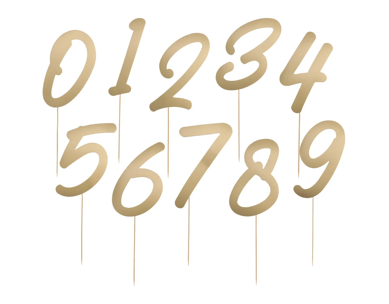 Taart Cijfers Brons 19cm 20st 1 Taart Cijfers Brons 19cm 20st