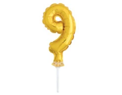 Taartopper Folie Ballon Cijfer 9 21cm