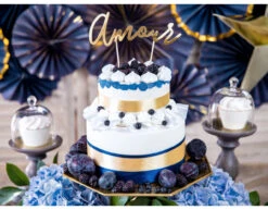 Taarttopper Amour Goud 22,5cm -Feestspullen Winkel taarttopper amour goud 225cm 6