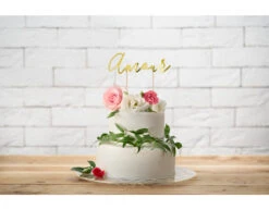 Taarttopper Amour Goud 22,5cm -Feestspullen Winkel taarttopper amour goud 225cm 8