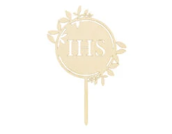 Taarttopper Communnie IHS Hout 23cm