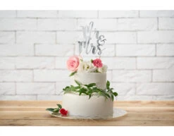 Taarttopper Happy Birthday Zilver 25,5cm -Feestspullen Winkel taarttopper happy birthday zilver 255cm 2