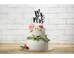 Taarttopper Happy Birthday Zwart 25,5cm -Feestspullen Winkel taarttopper happy birthday zwart 255cm 2