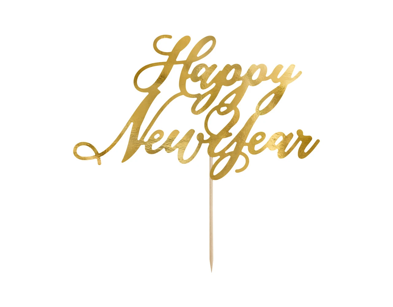 Taarttopper Happy New Year Goud 24cm 1 Taarttopper Happy New Year Goud 24cm