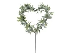 Taarttopper Hart Met Bladeren 12cm