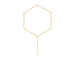 Taarttopper Hexagon Hout 24cm