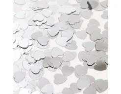 Tafelconfetti Hartjes Zilver
