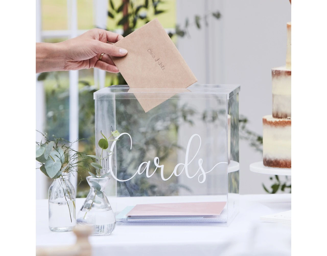 Tafeldecoratie Kaarten Box 25cm 2 Tafeldecoratie Kaarten Box 25cm - Afbeelding 2